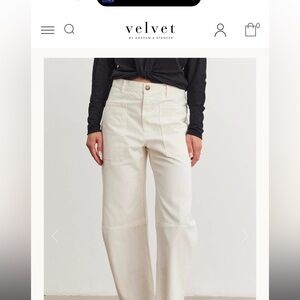 Velvet by Graham & Spencer Off-White Trousers